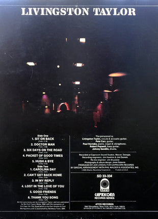 Livingston Taylor : Livingston Taylor (LP, Album, PR )