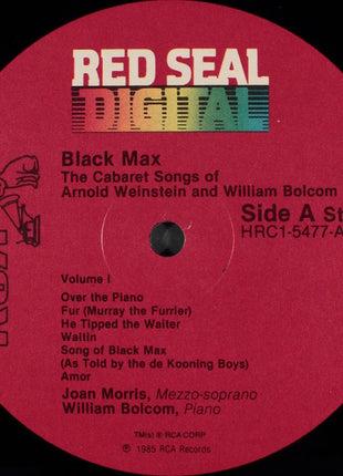 William Bolcom & Joan Morris : Black Max (The Cabaret Songs Of Arnold Weinstein And William Bolcom) (LP, Album)