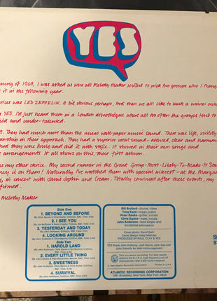 Yes : Yes (LP, Album, Pre)