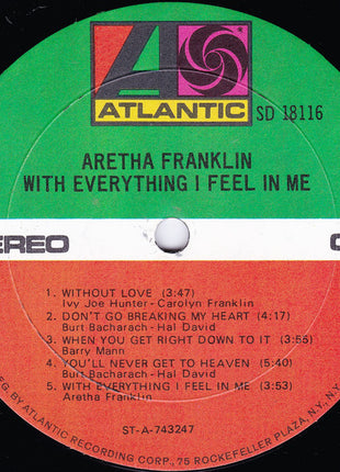 Aretha Franklin : With Everything I Feel In Me (LP, Album)