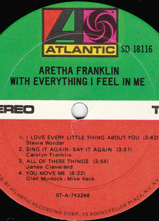 Aretha Franklin : With Everything I Feel In Me (LP, Album)