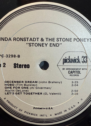 Linda Ronstadt & The Stone Poneys : Stoney End (LP, Comp, Sil)