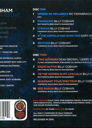 Billy Cobham : Spectrum 40 Live (2xCD, Album)