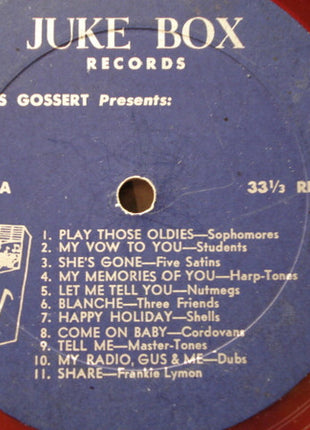 Various : Gus Gossert Presents, The Original New York, Doo-Wopp Album Vol. 1 (LP, Comp, Red)