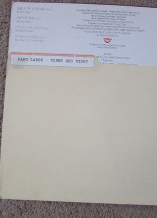 Three Dog Night : Hard Labor (LP, Album, Club, RE)