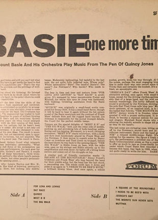 Count Basie Orchestra : Basie, One More Time (LP, Album, RE)