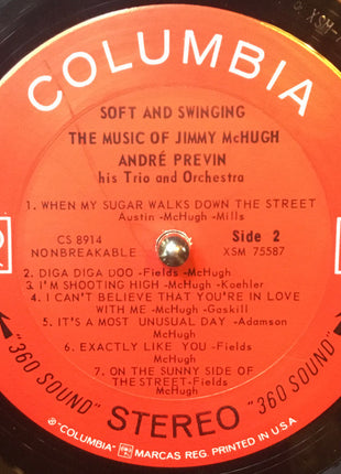 André Previn His The André Previn Trio And André Previn And His Orchestra : Soft And Swinging The Music Of Jimmy McHugh (LP, Album)