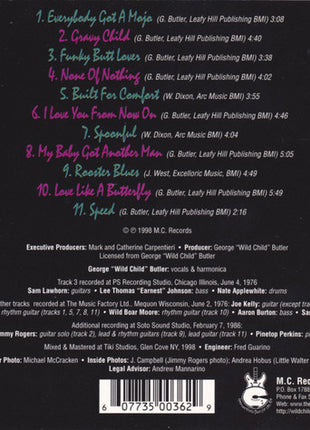 Wild Child Butler With Special Guests Jimmy Rogers & Pinetop Perkins : Lickin' Gravy (CD, Album)