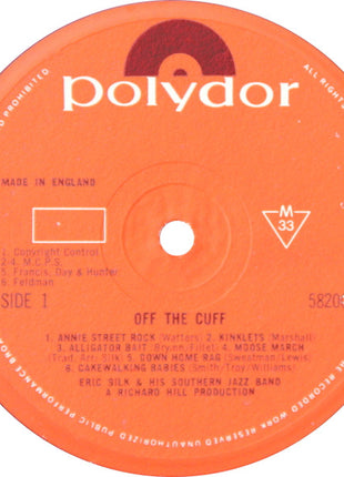 Eric Silk And His Southern Jazz Band : Off The Cuff (LP)