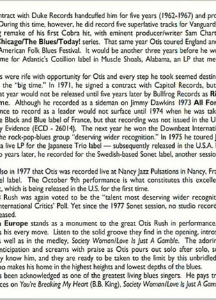 Otis Rush : Live In Europe (CD, Album, RE)
