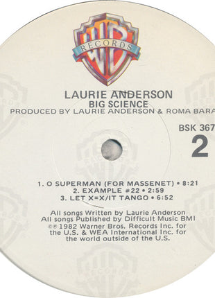 Laurie Anderson : Big Science (LP, Album, Win)