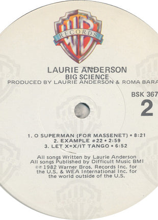 Laurie Anderson : Big Science (LP, Album, Win)