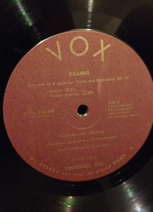 Brahms*, David Oistrakh*, Symphony Orchestra Of Radio Moscow*, Kondrashin* : Violin Concerto in D Major, Op. 77 (LP, Album)