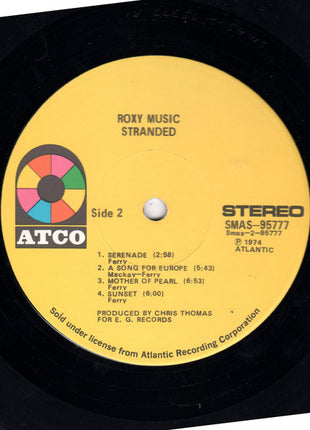 Roxy Music : Stranded (LP, Album, Club, Gat)