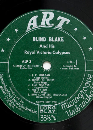 Blind Blake And The Royal Victoria Hotel Calypsos : A Group Of Bahamian Songs (LP, Album)