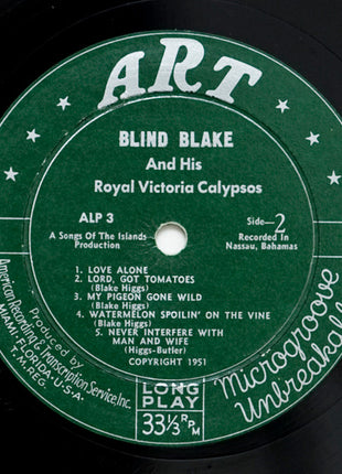 Blind Blake And The Royal Victoria Hotel Calypsos : A Group Of Bahamian Songs (LP, Album)