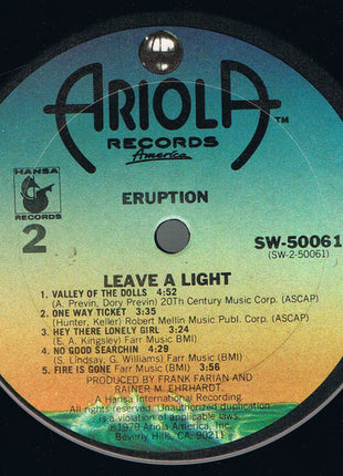 Precious Wilson & Eruption (4) : Leave A Light (LP, Album)