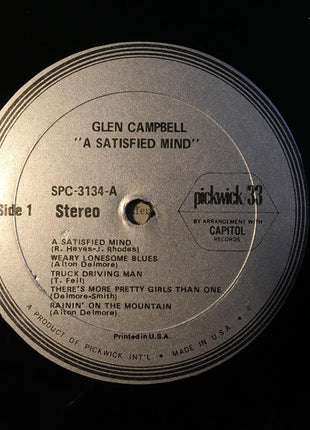 Glen Campbell : A Satisfied Mind (LP, Comp)