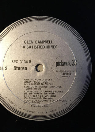 Glen Campbell : A Satisfied Mind (LP, Comp)