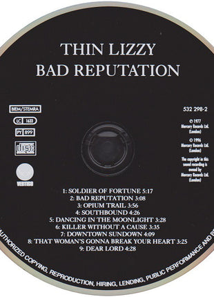 Thin Lizzy : Bad Reputation (CD, Album, RE, RM, EDC)