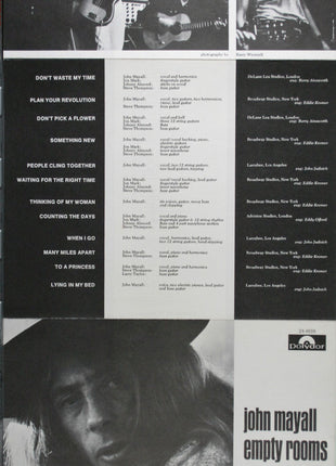 John Mayall : Empty Rooms (LP, Album, Pit)