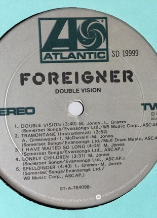 Foreigner : Double Vision (LP, Album, Pre)