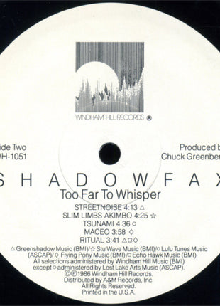 Shadowfax : Too Far To Whisper (LP, Album, All)