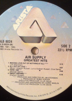 Air Supply : Greatest Hits (LP, Comp, Club)