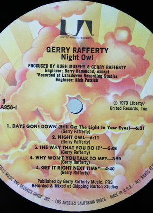 Gerry Rafferty : Night Owl (LP, Album, All)