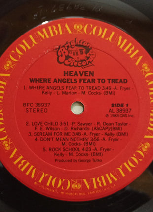 Heaven (13) : Where Angels Fear To Tread (LP, Album)