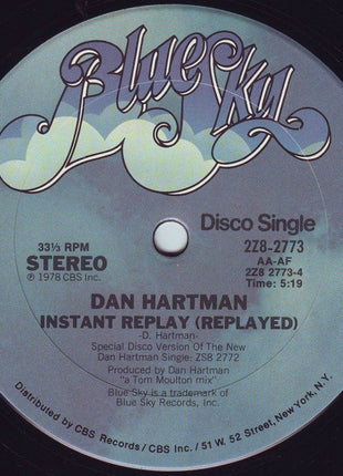 Dan Hartman : Instant Replay (12", Single, Pit)