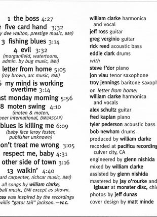 William Clarke : The Hard Way (CD, Album)