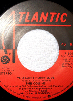 Phil Collins : You Can't Hurry Love (7", Single, SP)