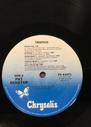 Pat Benatar : Tropico (LP, Album, Pit)
