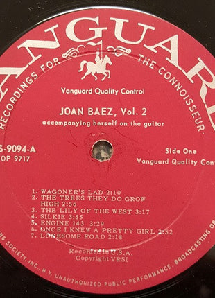 Joan Baez : Joan Baez, Vol. 2 (LP, Album, Mono, Roc)