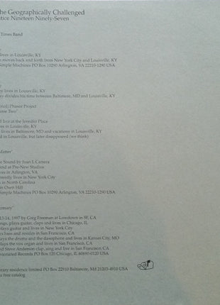 Various : Sounds Of The Geographically Challenged Volume 1 (12", Ltd, Num)