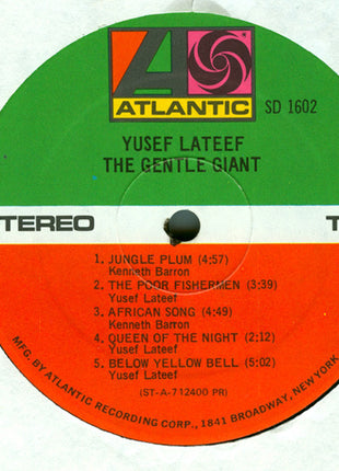 Yusef Lateef : The Gentle Giant (LP, Album, Pre)