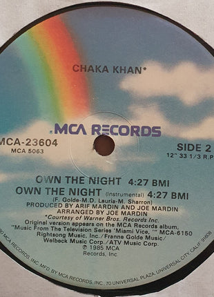 Chaka Khan : Own The Night (12", Glo)