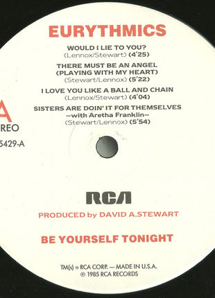Eurythmics : Be Yourself Tonight (LP, Album, Ind)