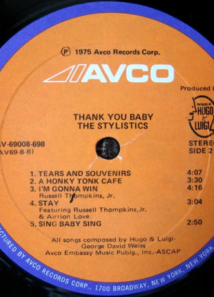 The Stylistics : Thank You Baby (LP, Album)