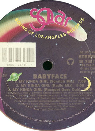 Babyface : My Kinda Girl (Special 12" Dance Mixes - Extended Play) (12", EP)