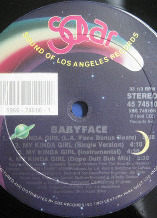 Babyface : My Kinda Girl (Special 12" Dance Mixes - Extended Play) (12", EP)