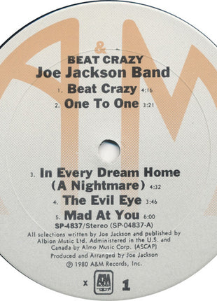 Joe Jackson Band : Beat Crazy (LP, Album, RE, X)