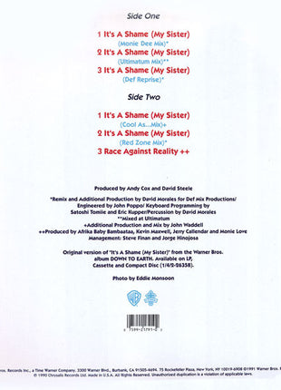 Monie Love : It's A Shame (My Sister) (12", Maxi)