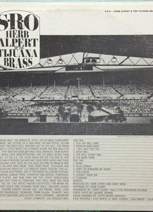 Herb Alpert & The Tijuana Brass : S.R.O. (LP, Album, PIt)