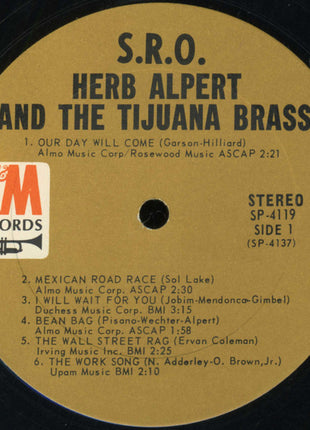 Herb Alpert & The Tijuana Brass : S.R.O. (LP, Album, PIt)