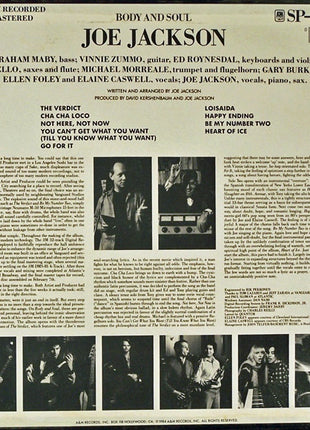 Joe Jackson : Body And Soul (LP, Album, EMW)