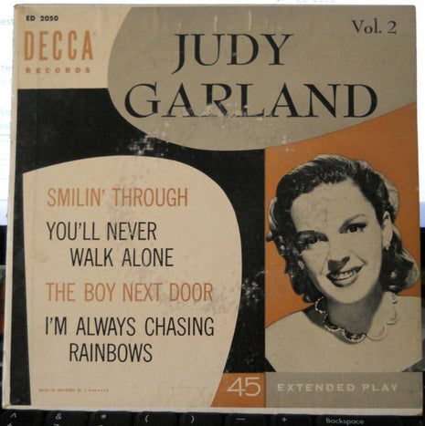 Judy Garland : Judy Garland Vol. 2 (7", EP)