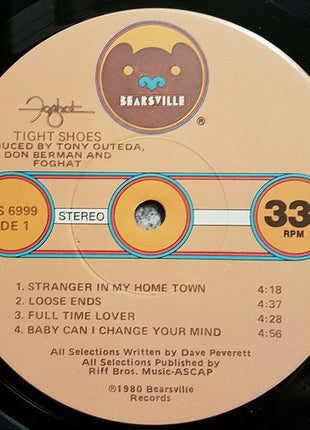 Foghat : Tight Shoes (LP, Album, Jac)