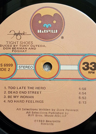 Foghat : Tight Shoes (LP, Album, Jac)